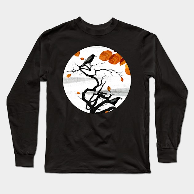 Crows Long Sleeve T-Shirt by KatherineBlowerDesigns